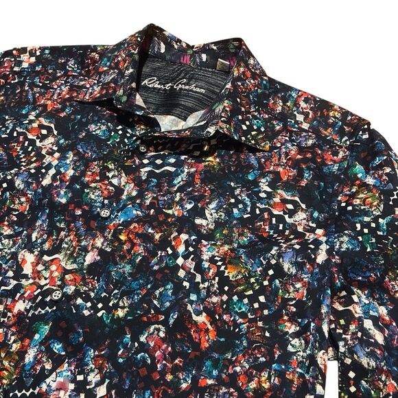 Robert Graham Basin Creek Button Up Shirt Men's Size L Multicolor Long Sleeve - Picture 3 of 10